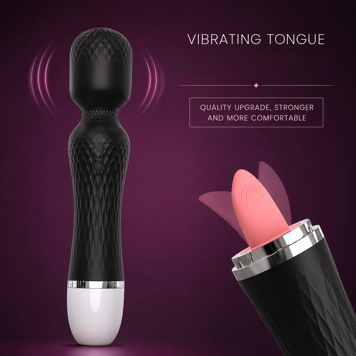 Double-ended Licking Vibrator Wand