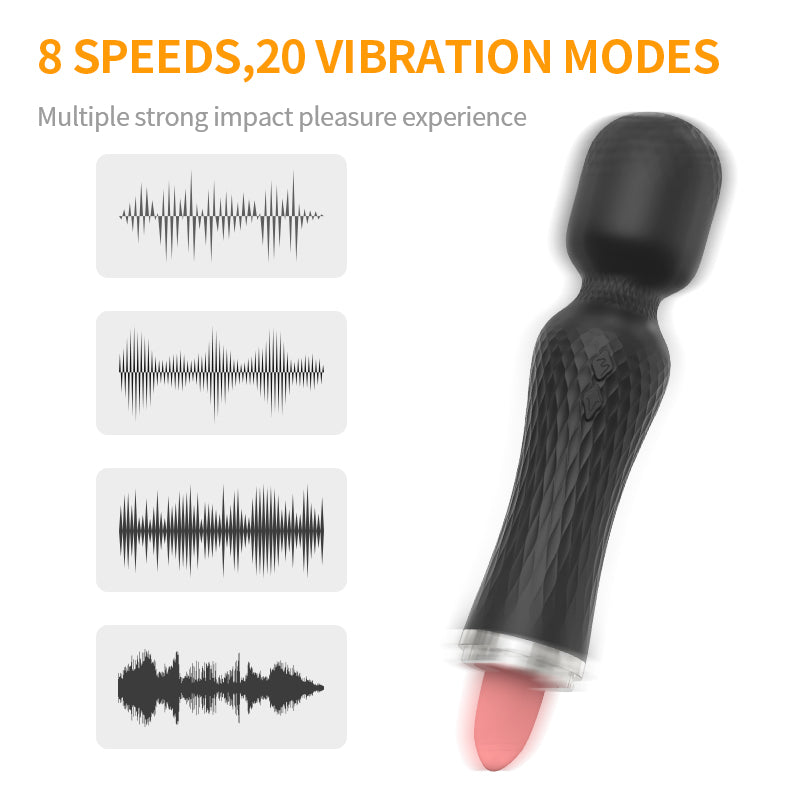 Double-ended Licking Vibrator Wand