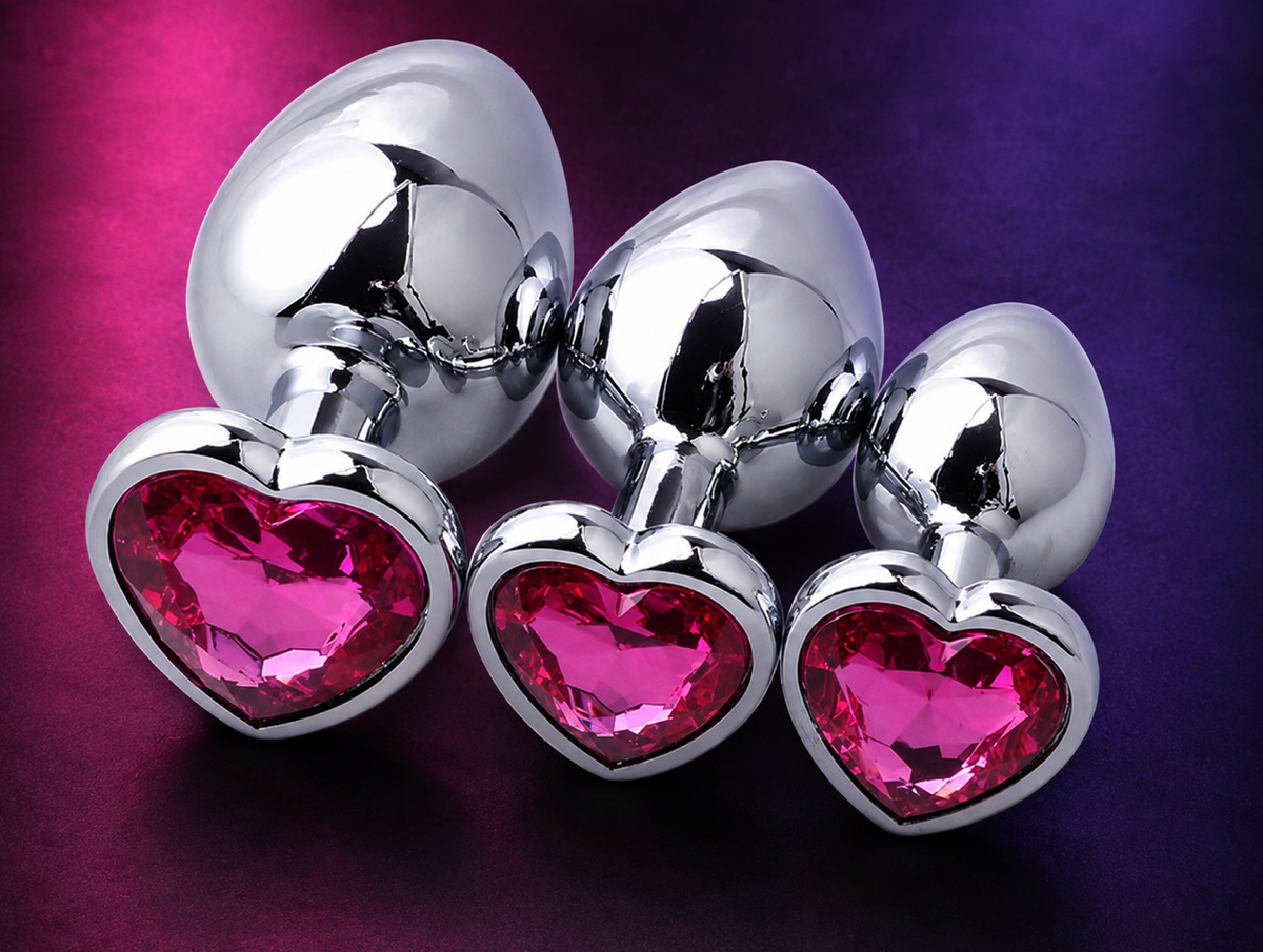Heart-Shaped Anal Plug Set