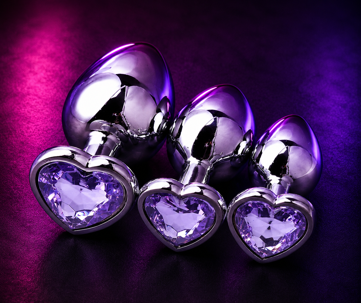 Heart-Shaped Anal Plug Set