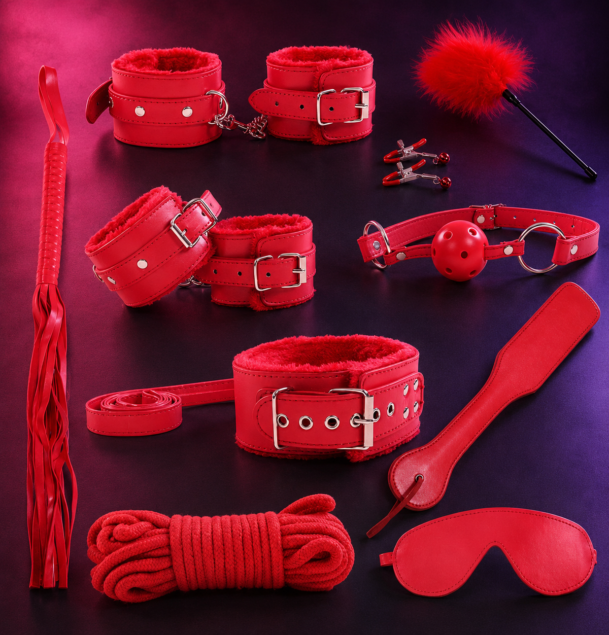 Beginner BDSM Set - 10 Piece Set