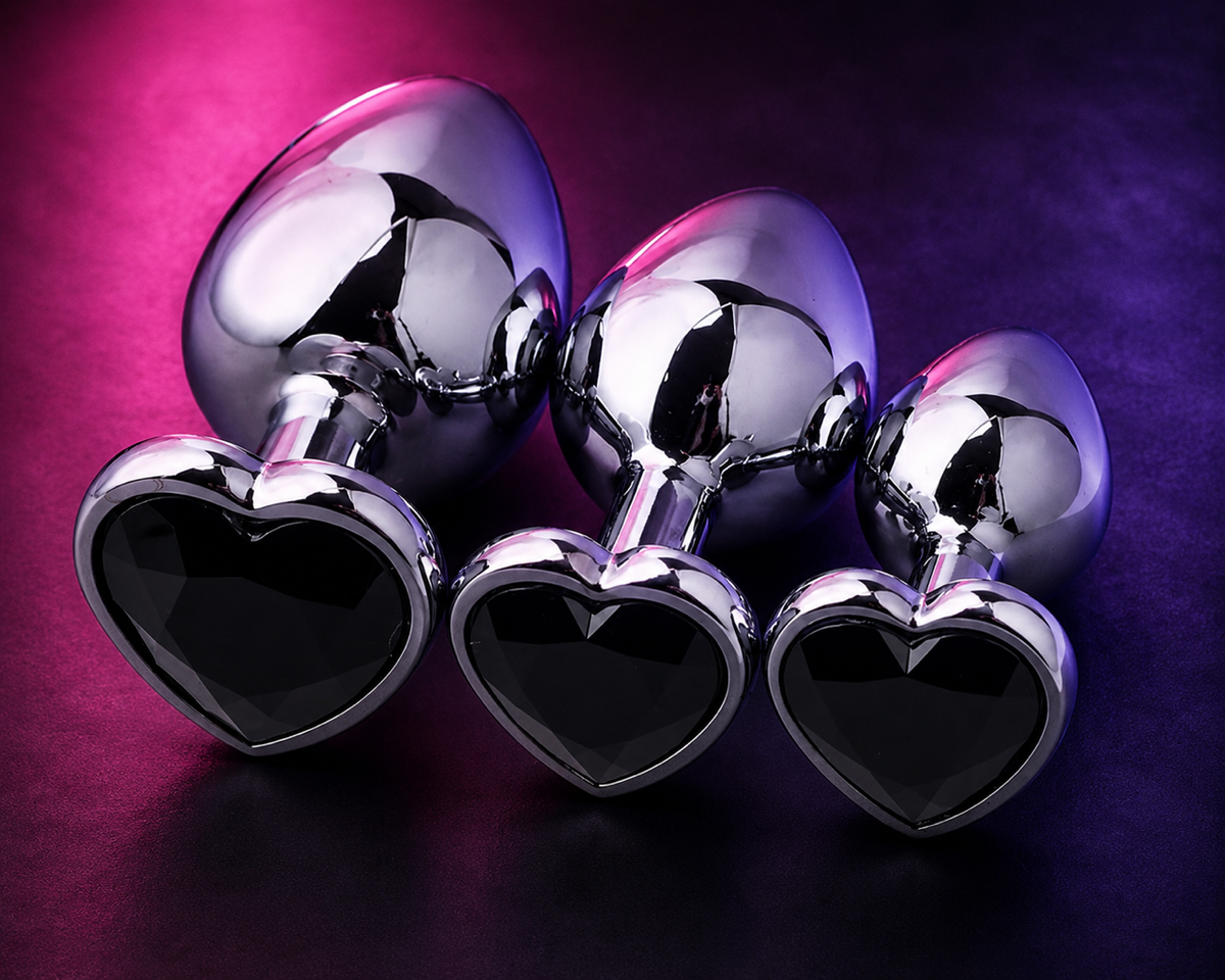 Heart-Shaped Anal Plug Set