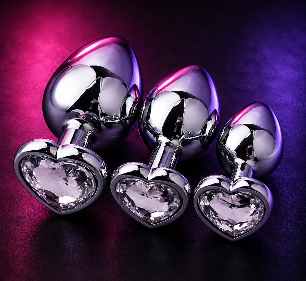Heart-Shaped Anal Plug Set